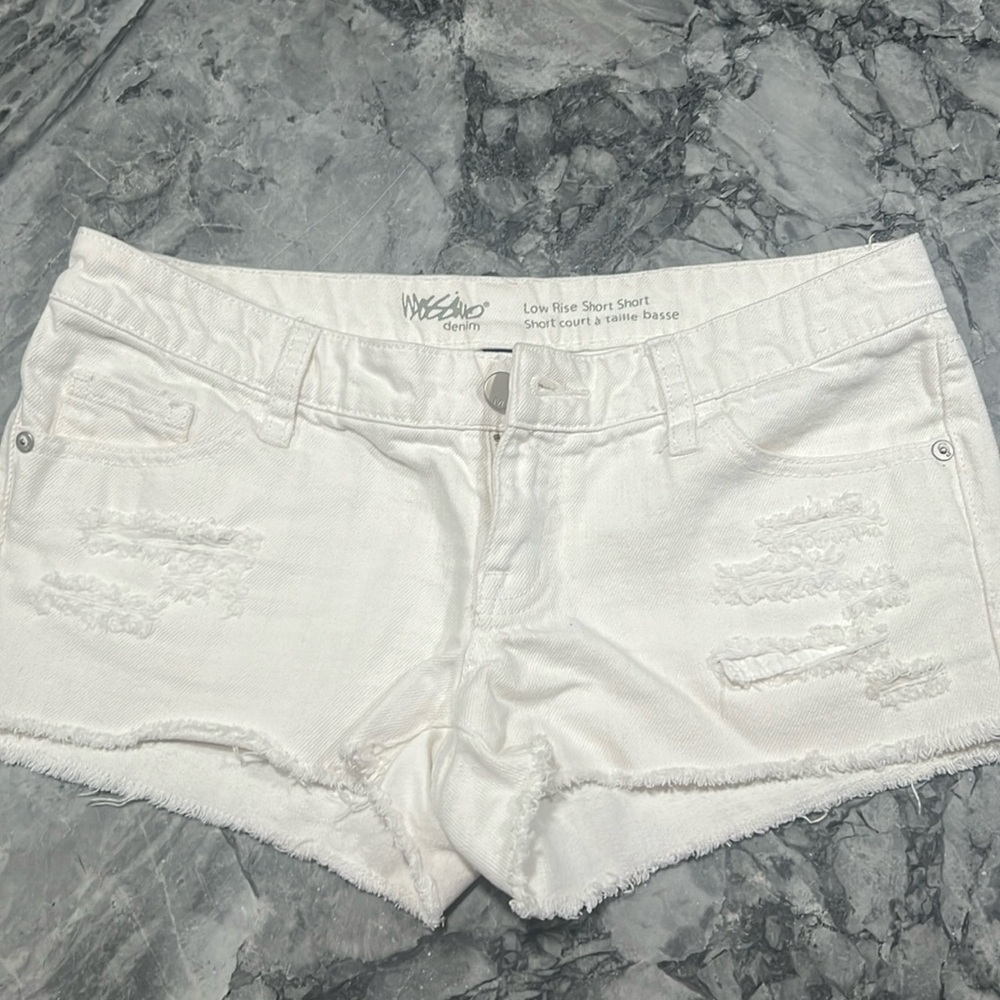 White Low Rise Shorts Size 4